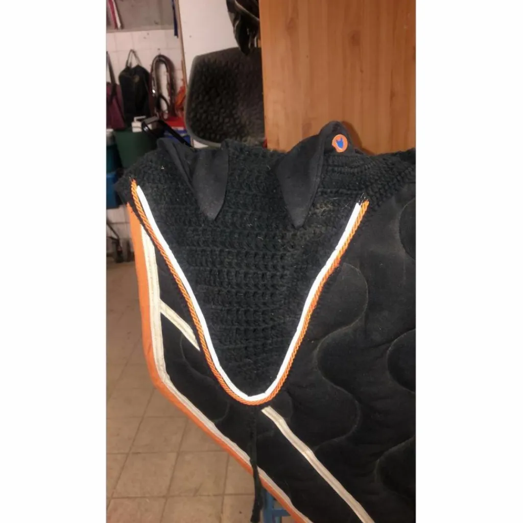Tapis + bonnet long paddoc sport noir et orange*Paddock Sport Hot