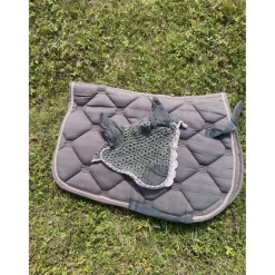 tapis + bonnet rose et gris*Equitheme Best