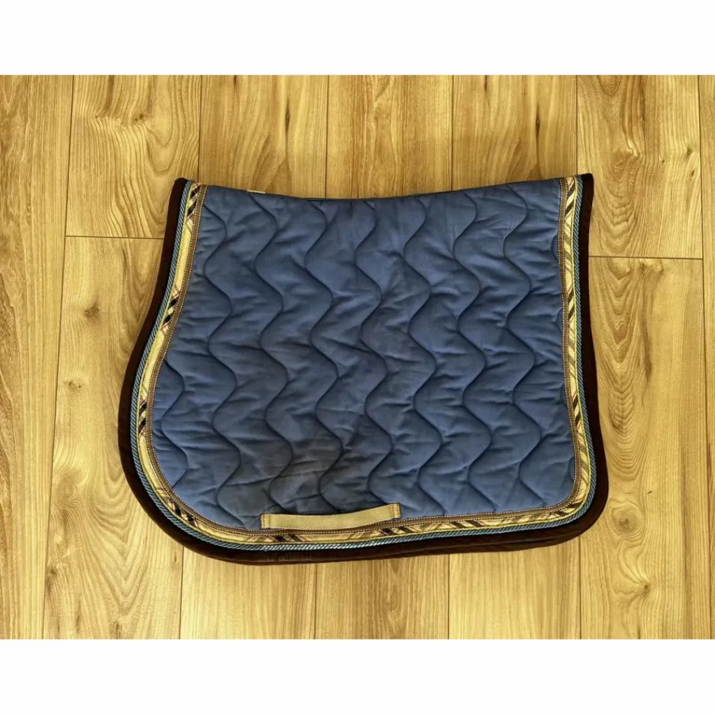 RG Tapis>Tapis coton bleu indigo biais bbr