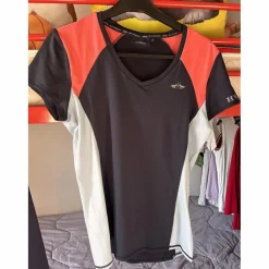 TEE SHIRT EN LYCRA MARINE / ROUGE ET BLEU CIEL AVEC LOGO - taille M*HV Polo Sale
