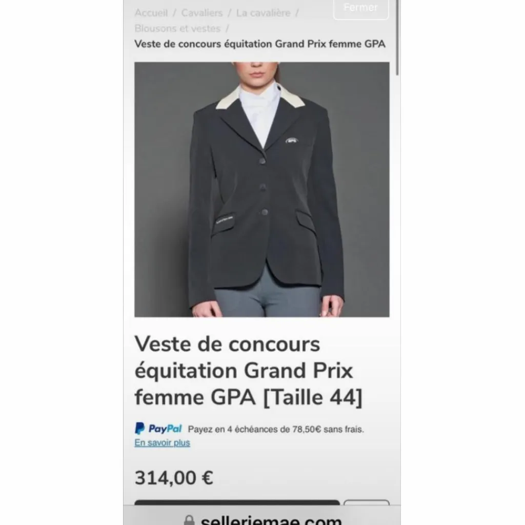 Veste de concours Neuve*GPA New