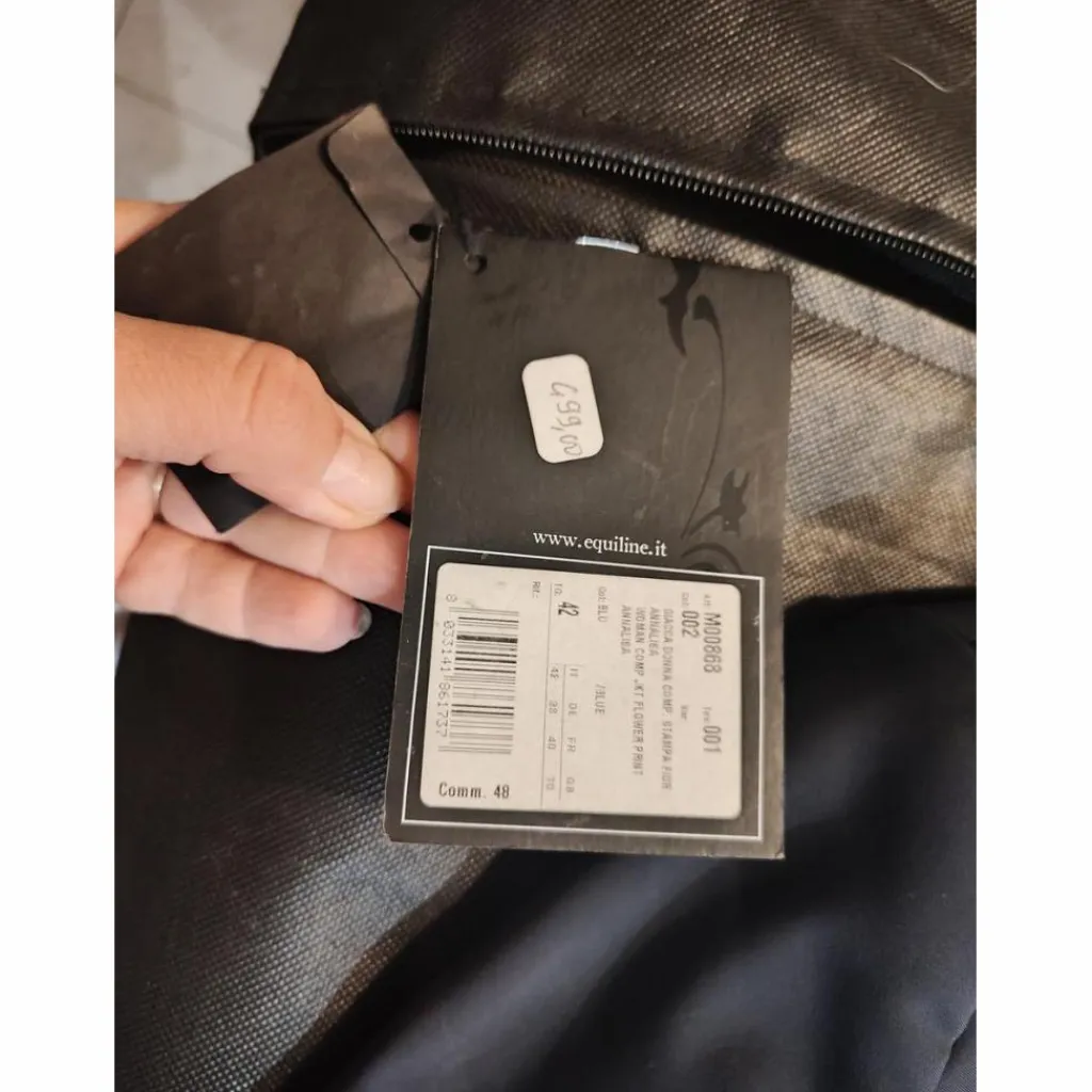 Veste de concours équiline bleu marine strass et flowers*Equiline Online
